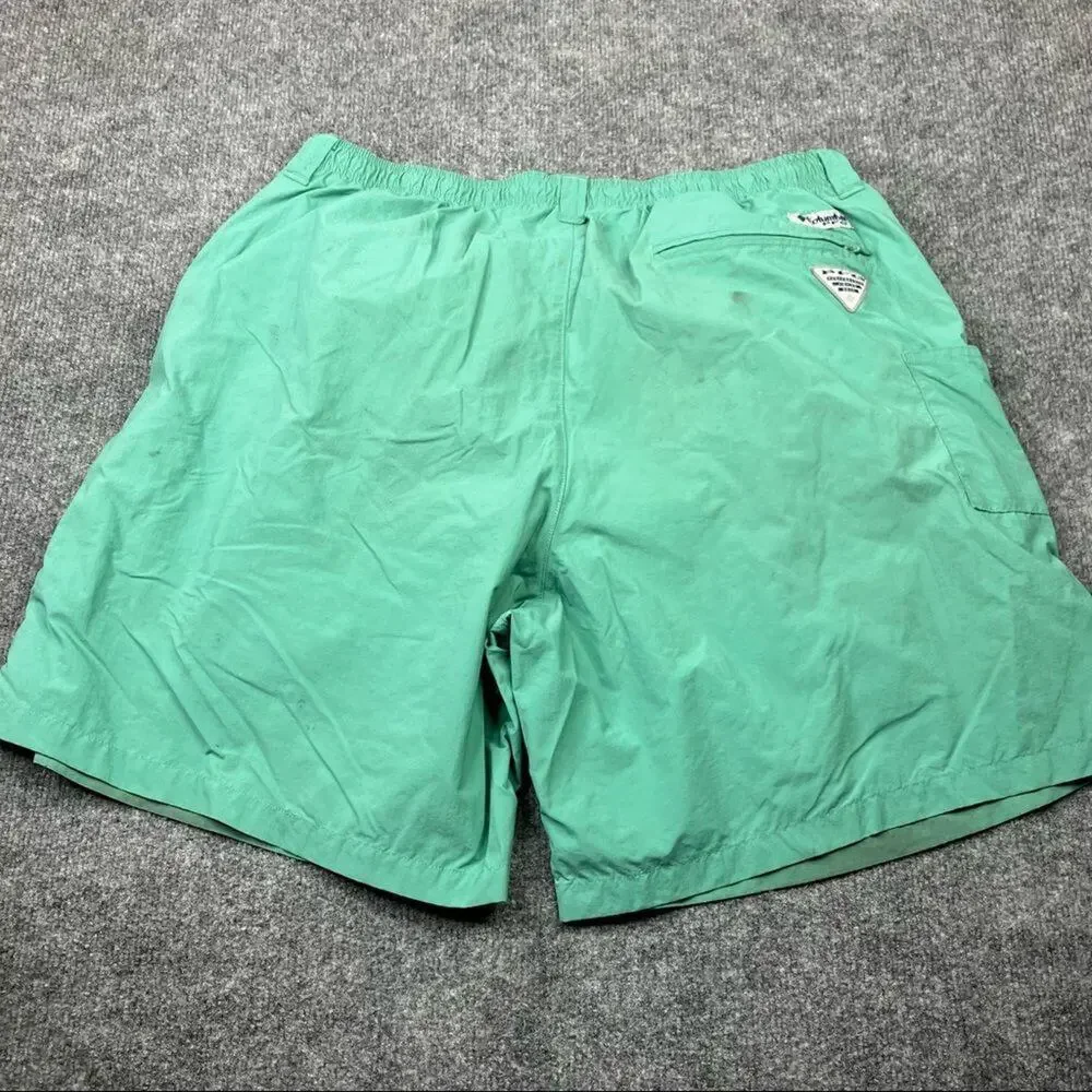 Columbia Men's PFG fishing‎ shorts size xl green swim board shorts trunks